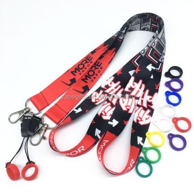 China High Quality Promotional Gift Pen Holder Lanyard With Silicon Rubber Ring for sale