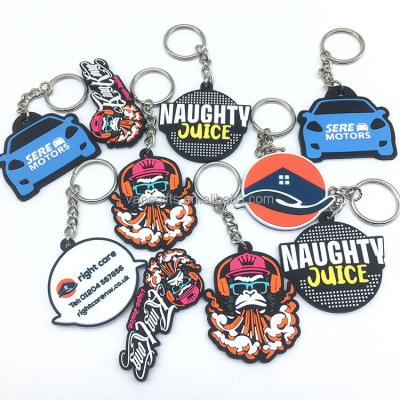 China 2D PVC 3D Keychain Made Custom Logo Soft Key Chain OEM Manufacturer Promotion Gift PVC Cute Rubber Anime Keychain for sale