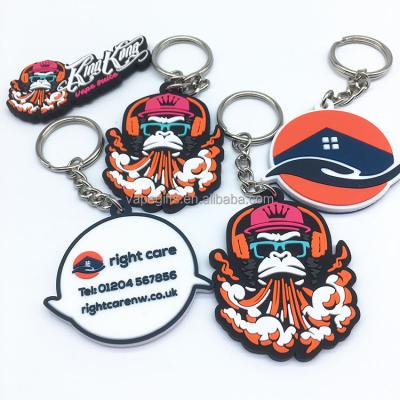 China High Quality And Cheap Promotion Gift Rubber Key Chain With Soft Key Chain 2D/3D Custom Logo PVC Promotional Gift for sale