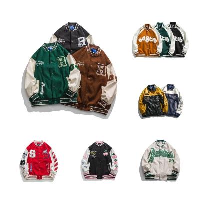 China Waterproof 2022 Factory Wholesale Embroidered Men's Casual Baseball Crewneck Jacket Coats for sale