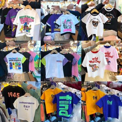 China QUICK DRY baby boys and girls cotton short sleeve t-shirt tops 2022 summer new cartoon animation for sale