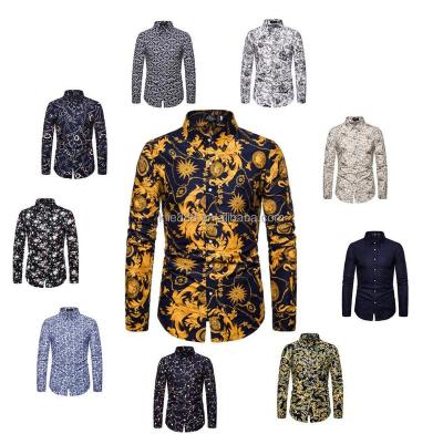 China Anti-Wrinkle Factory Wholesale New African Men's Long Sleeve Button Down Casual Shirt Best Price Source for sale