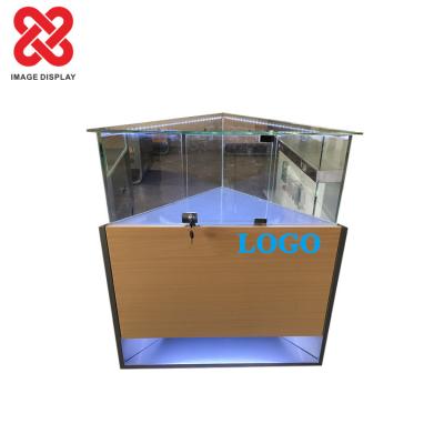 China Fashion Smartphone Display Glass Showcase Mobile Cell Phones Corner Showcase Pour Phone Handset Kiosk Cabinet for sale