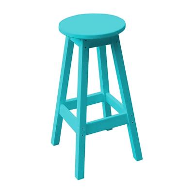 China Waterproof& UV Resistant HDPE Recycled Plastic Long Stool Chairs Leisure Outdoor Amish Lawns Poly Lumber Barstool for sale