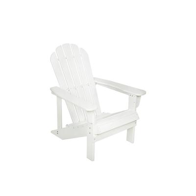 China Sale Modern Warm White Outdoor Waterproof Patio Garden Wooden Adirondack Plastic Chair for sale