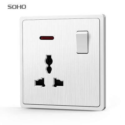 China Professional Manufacturer Residential/Multipurpose UK Standard Soho China Multi Wall Switched Socket for sale