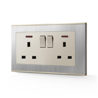 China High Quality Residential / General Purpose Double Wall High Quality 13a Electrical Outlets And Switches With Neon for sale