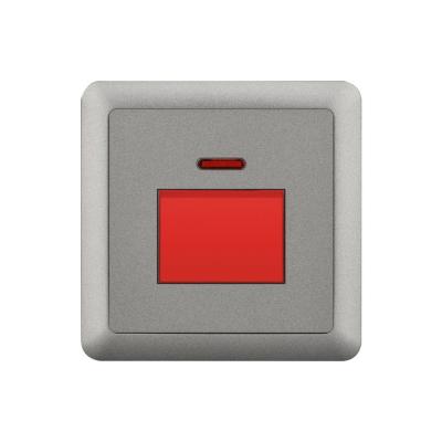 China PC SOHO Gray Color Plastic 45A Wall Switch British Standard for sale