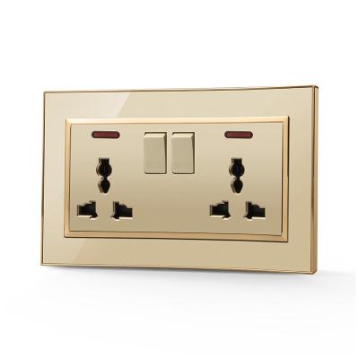 China Hot Selling Residential / General Purpose Dual Mf Cheap Custom Fancy Mf Sockets And Switches With Neon for sale