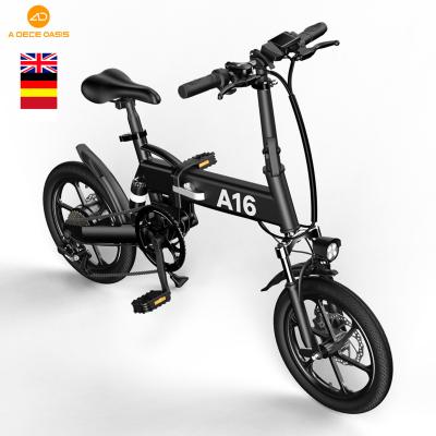 China Aluminum Alloy Mountain Dirt Bike Fashion Style ADO A16 E Electric Bike 350W 36V 7.8AH 16Inch Folding Electric Bicycle With Handle for sale