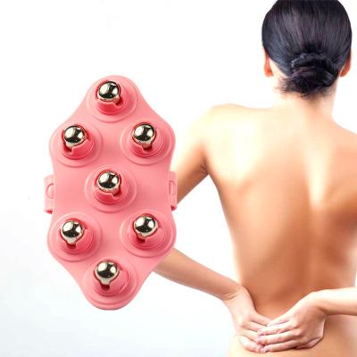 China Breast Enhancers Seven Pearls Essential Oil Neck Massage Sweep Full Body Meridian Multifunctional Stovepipe Brush Body Lymphatic Dredging Massager for sale