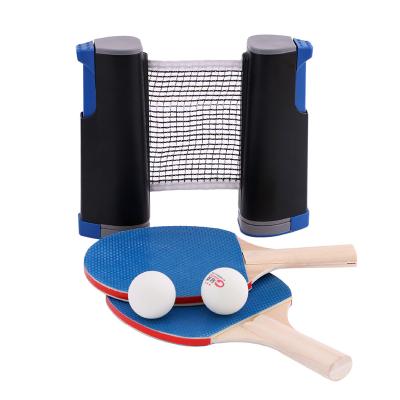 China Table Tennis Racket Set Table Tennis Professional Sports Forming Simple Portable Mesh Net Student Sports Equipment Racket Set Blade for sale