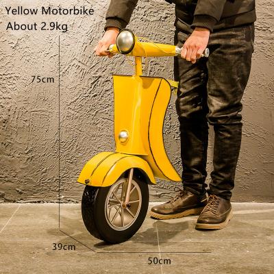 China Retro Minimalist Yellow Motorcycle Pattern Wall Decoration Bar Cafe Wall Decoration for sale