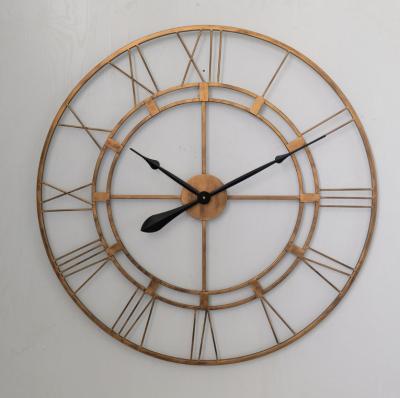 China Swiss European Musical Metal Wall Clock Antique Style Mechanism 30inch 76cm Tall For Oversized With Black Indicator for sale