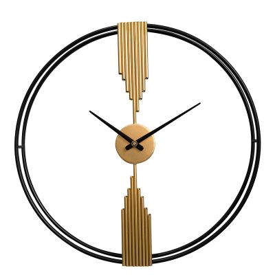 China 80cm Antique Style Wall Clock Decorative Metal Clock Wall Decor For Office Home School Living Room Metal Unique Clock With Silent Non-ticking for sale