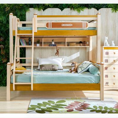 China Kingdom Contemporary Water Based Paint Sampo Finland Solid Wood Children Bunk Bed For Kids Customized Furniture for sale