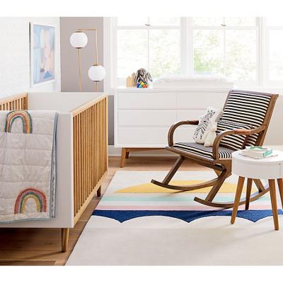 China Modern Wooden French Twin Cribs Modern Style Bassinet Portable Resistance Hole Bed Made in China Low Price for sale