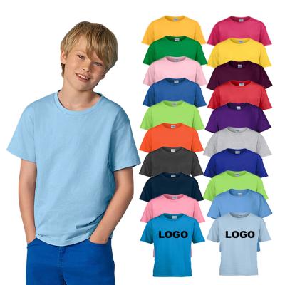 China Compressed Logo Customize Blank Plain T-Shirt For Kids Fashion Tee Kids Plain T-shirts 100% Cotton for sale