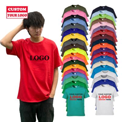 China Anti-Wrinkle Custom Printed Embroidered Logo 100 Cotton Mens Shirts T-shirt Customized Oversized T-shirt for sale