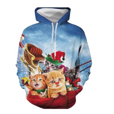 China Wholesale Factory Price Anti-wrinkle Christmas 3D Print Hoodie Sweatshirts Streetwear Cheap Mens Sweatshirt Sweaters for sale