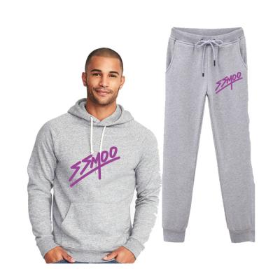 China 2021 Breathable Custom Logo Unisex Sports Hoodie And Sweatshirts Set With Logo for sale