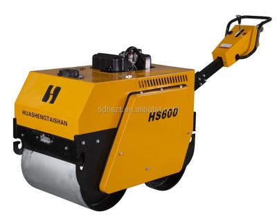 China double drum walk behind self propelled soil compactor roller, road roller compactor HS600 for sale