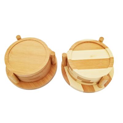 China Sustainable New Design Moso Bamboo Cup Mat Sets for sale