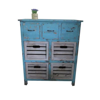 China Storage Design Antique Mediterranean Style Wooden Cabinet for sale