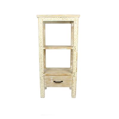 China New Modular Design Wooden Made 3 Tier With Drawer Shelf Flower Shelf for sale