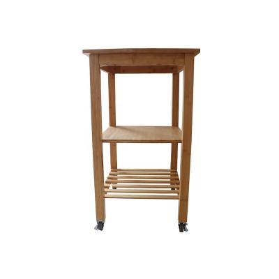 China Modern Assembliable 3 Tier Bamboo Cart for sale