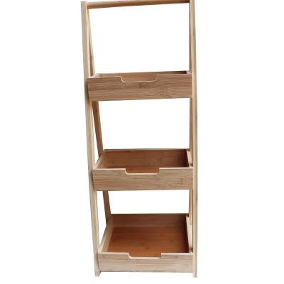 China 2020 modern new design high quality 3 tier bamboo shelf for sale