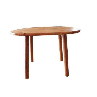 China Small modern round table of fir wood for sale