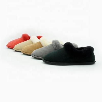 China CUSHIONING Wholesale Double Face Super Sheepskin Fluffy Fit Slippers Ease Genuine Leather Slippers For Ladies for sale