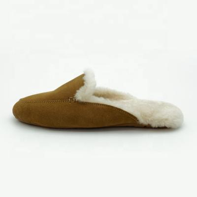 China CUSHIONING Wholesale Super Fit Sheepskin Fluffy Slippers Comfort Genuine Leather Slippers For Ladies for sale