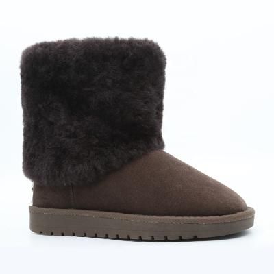 China Wholesale Warm Hairy Flat Women Winter Sheepskin Fur Fur Boots 2020 Sheepskin Snow Boots for sale