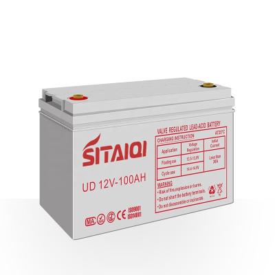 China Electric Power Systems Maintenance Free And Low Rate Full Capacity 12V Discharge Lead Acid Solar Battery for sale