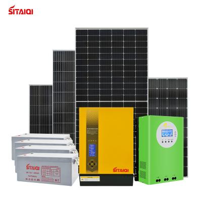 China 10000w Home Solar Panel Kit Power Generator 5KW Off Grid 10kw Home Solar Power Systems for sale