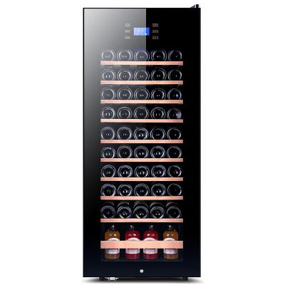 China RV Home Door Mini Wine Refrigerator Cooler Freezers Transparent Glass Wine Cooler for sale