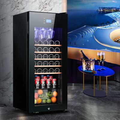 China RV Small Cellar Equipment Transparent Glass Freezer Thermostat Storage Wine Cooler for sale