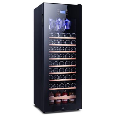 China Constant Temperature Stainless Steel Touch Screen Wine Cooler Compressor Cooling Large Wine Fridge for sale