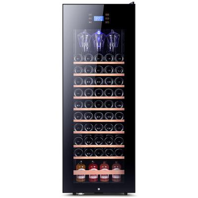 China RV Compressor Smart Constant Temperature Wine Cellar Touch Screen Glass Door Wine Cooler for sale