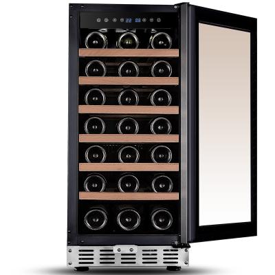 China Small Stainless Steel Wine Temperature Control Car Cabinet Refrigerator Upright Wine Cellar for sale