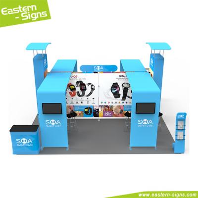 China interior & Aluminum Booth Display Outdoor Advertising Exhibition Stand 6x6 Floor Stand Foldable Booth Display for sale