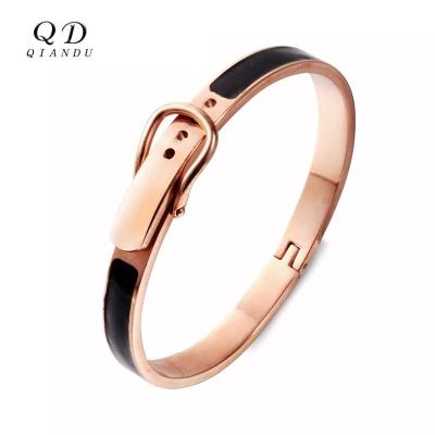 China Wholesale brand fashion gold color round belt bracelets hypoallergenic stainless steel high quality jewelry charm bracelet for sale