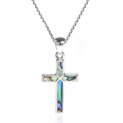 China Wholesale FASHIONABLE 925 Sterling Silver Religious Men and Women White Gold Color Plated Christian Cross Jesus Necklace for sale