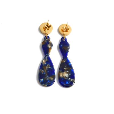 China 2020 Designer Ethnic Women's Jewelry Manufacturer Lapis Lazulite Gemstone Solid 925 Silver Dangle Earrings for sale