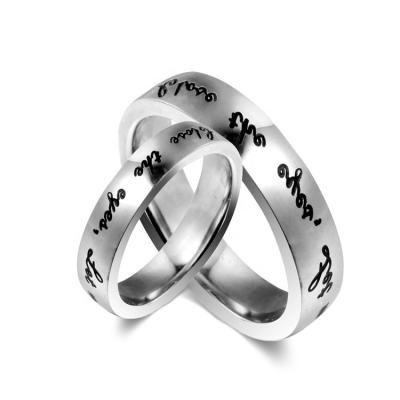 China CLASSIC Hot Selling Free Engraving Personalized Stainless Steel Sterling Silver Fashion Ring for sale