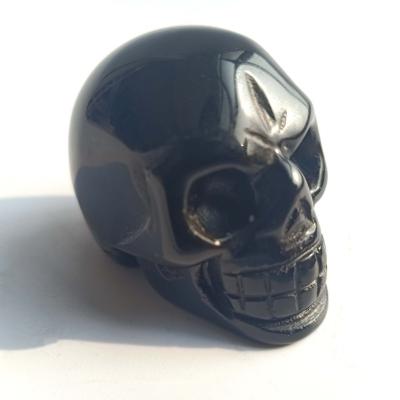 China Wholesale Natural Crystal Obsidian Carved Skulls Hand-Carved Artwork From China for sale