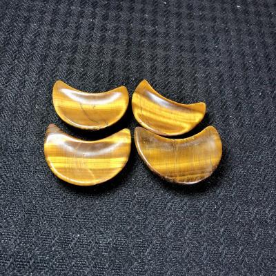 China China Natural Yellow Moon Tiger Eye Moon Bowl Healing Crystal Stone Moon Beauty Carving for Home Decoration for sale