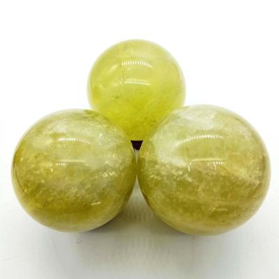 China China Hot Selling Clear Clear Precious Natural Yellow Healing Crystal Ball Crystal Sphere For Gift for sale